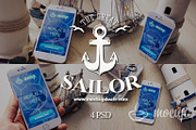 iPhone 6 PSD Mockups set Sailor