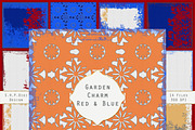 Garden Papers Red & Blue