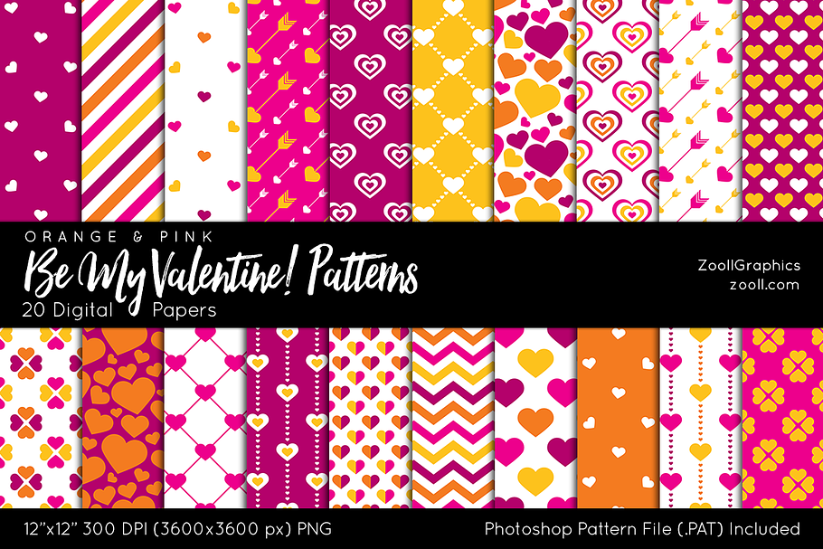 Be My Valentine Digital Papers in Patterns - product preview 8