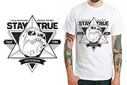 Stay True #2 | Vector Dotwork Skull