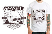 Stay True | Vector Dotwork Skull