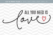 Need is Love SVG Cut/Print Files