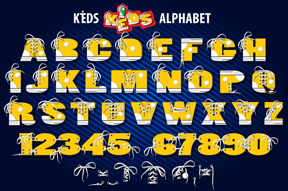 Vector keds alphabet in Objects - product preview 1