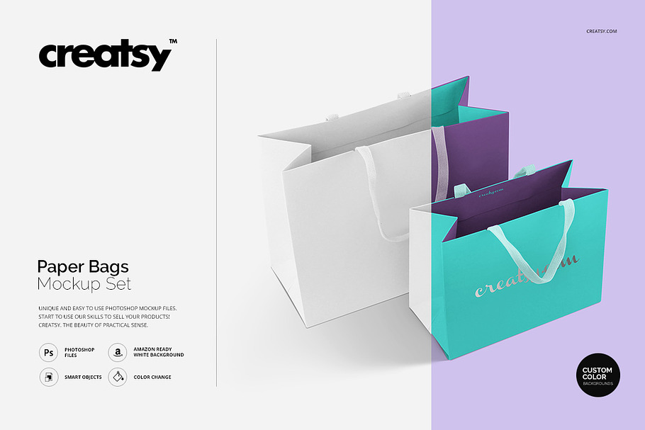 Paper Bags Mockup Set in Product Mockups - product preview 8