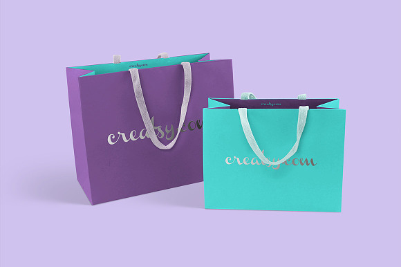 Paper Bags Mockup Set in Product Mockups - product preview 1