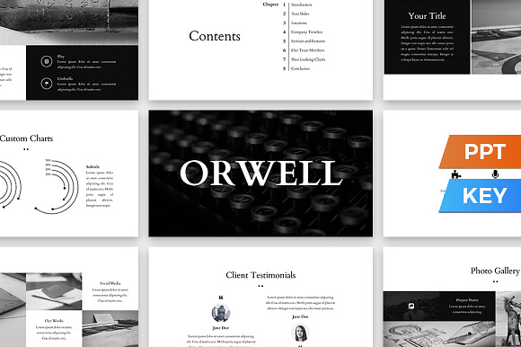 Orwell Presentation Template in Keynote Templates - product preview 3
