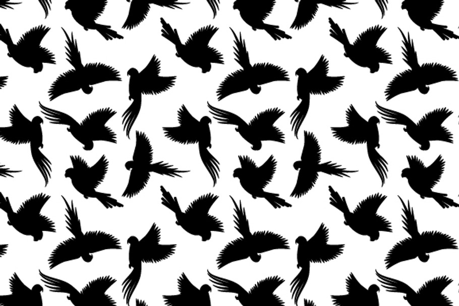 Black birds pattern in Patterns - product preview 8