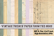 10 Vintage French Papers Pack