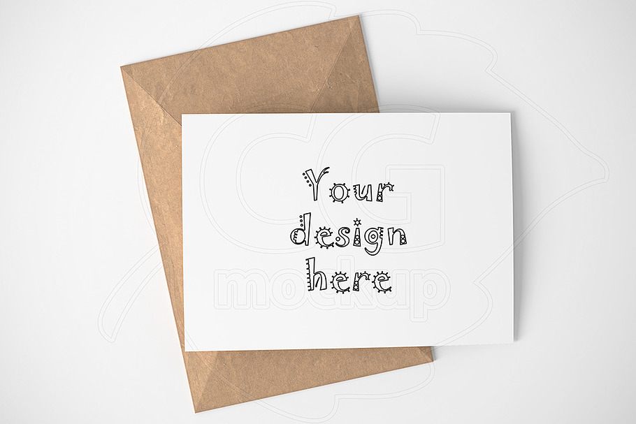 Greeting card A6 basic mockup PNG in Print Mockups - product preview 8