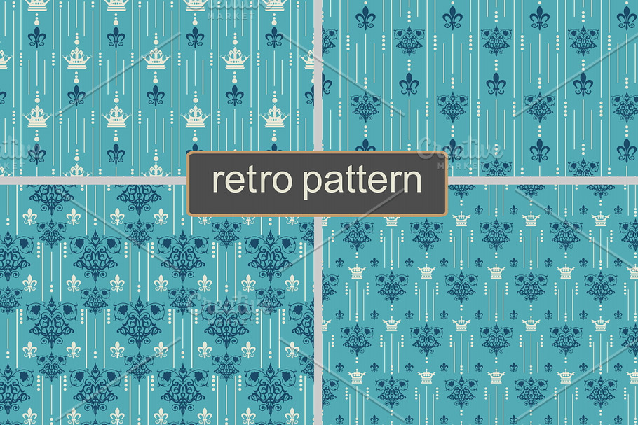 Seamless Blue Patterns in Patterns - product preview 8