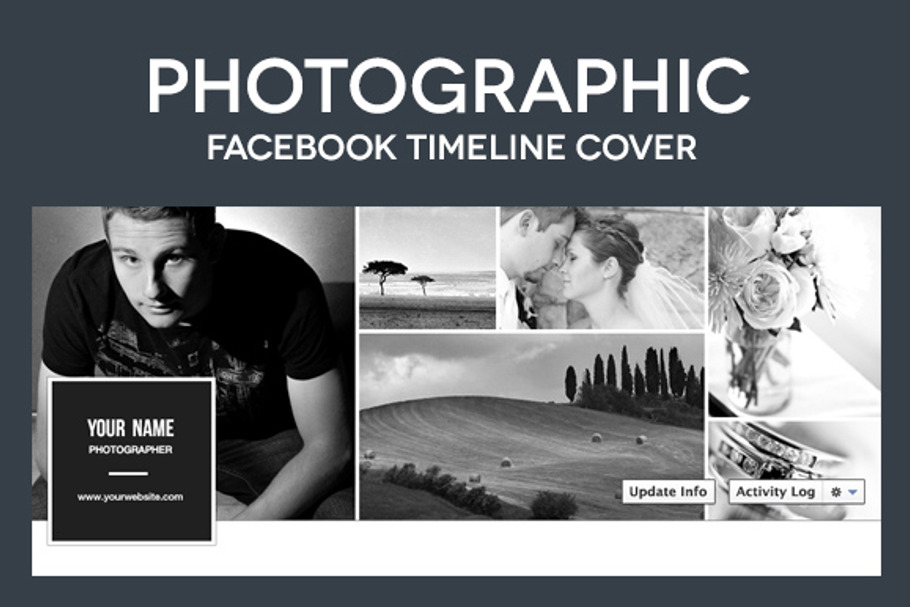 Photographic Facebook Timeline Cover in Presentation Templates - product preview 8