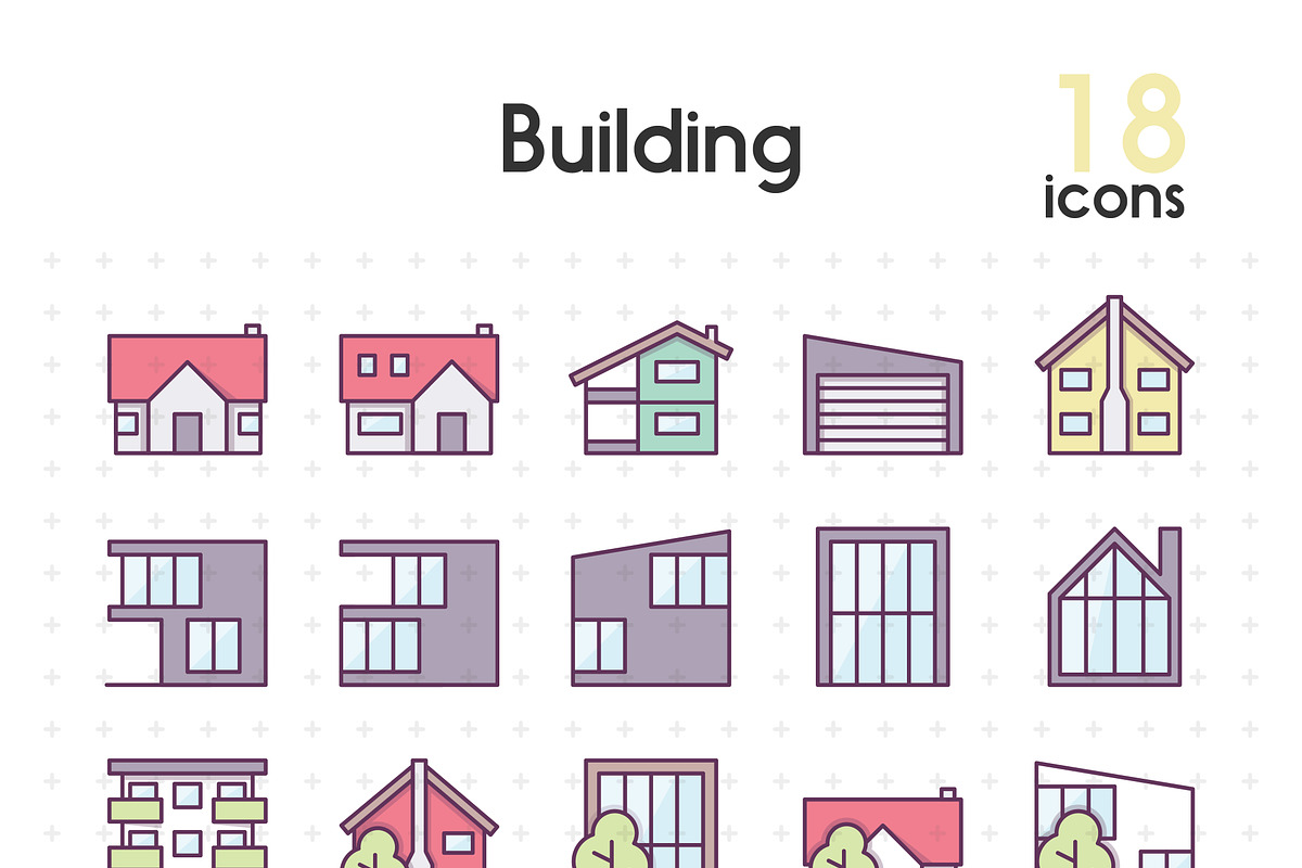 Construction Building in Icons - product preview 8