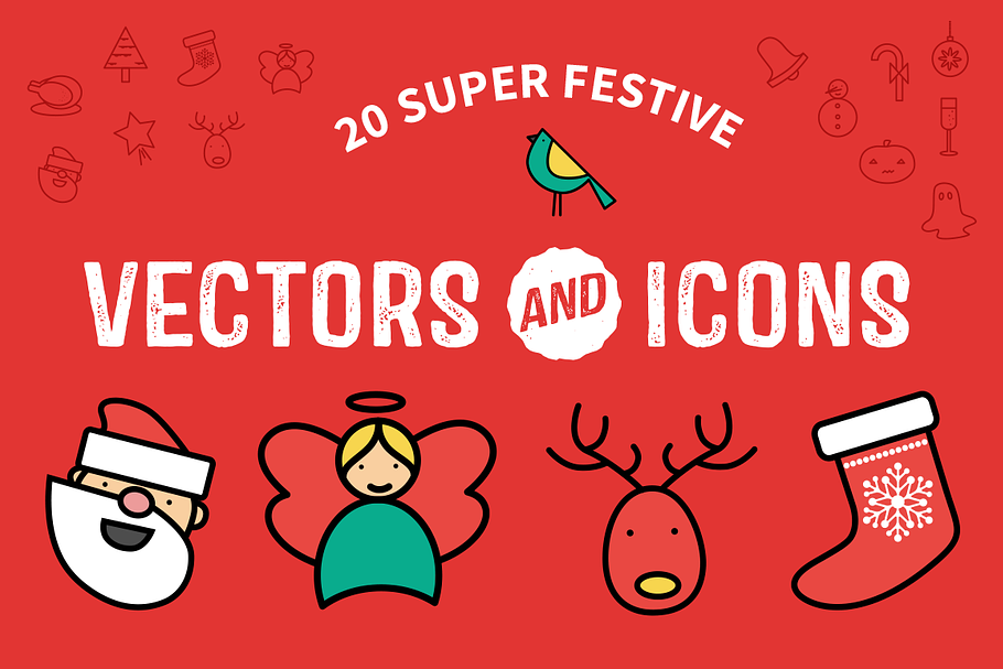 Flat Festive Icons & Vectors