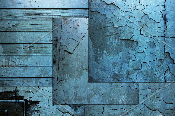 BLUE DISTRESSED BACKGROUNDS in Textures - product preview 2