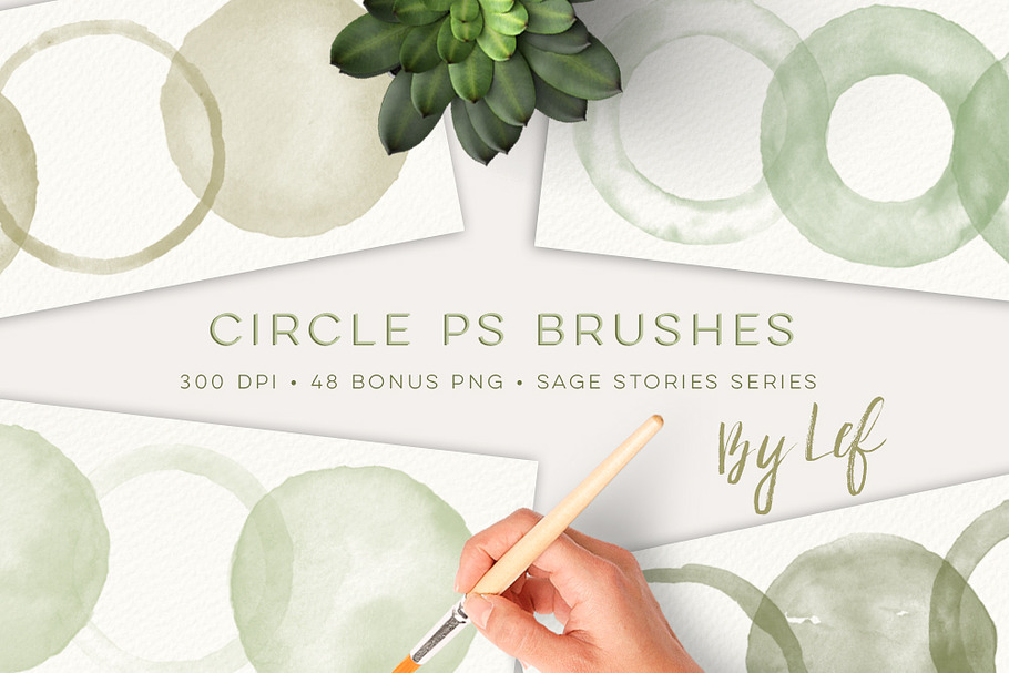 Watercolor Photoshop Brushes Round