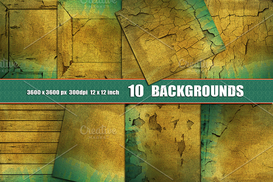 10 Distressed wall backgrounds linen in Textures - product preview 8