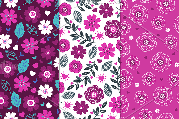 12 Valentine Seamless Patterns in Patterns - product preview 1
