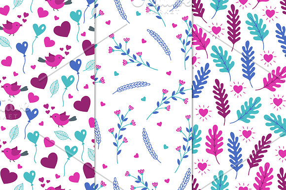 12 Valentine Seamless Patterns in Patterns - product preview 3