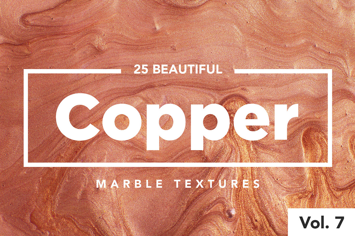 Copper Modern Marble Ink Textures in Textures - product preview 8