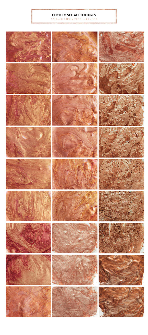 Copper Modern Marble Ink Textures in Textures - product preview 1