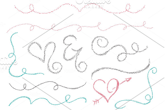Speckled Flourish Swirl Designs PSD in Illustrations - product preview 1