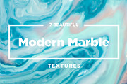 Aqua Modern Marble Ink Textures