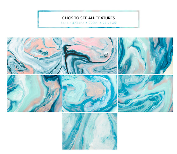 Aqua Modern Marble Ink Textures in Textures - product preview 1