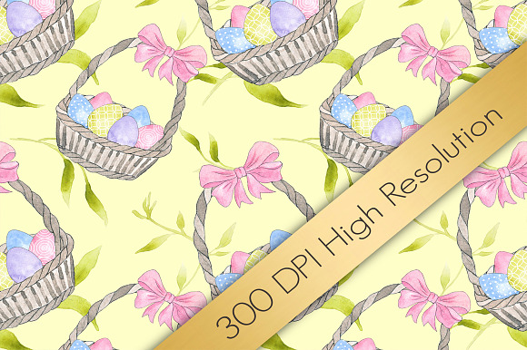 Happy Easter Digital Paper Pack in Illustrations - product preview 1