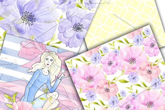 Happy Easter Digital Paper Pack in Illustrations - product preview 2