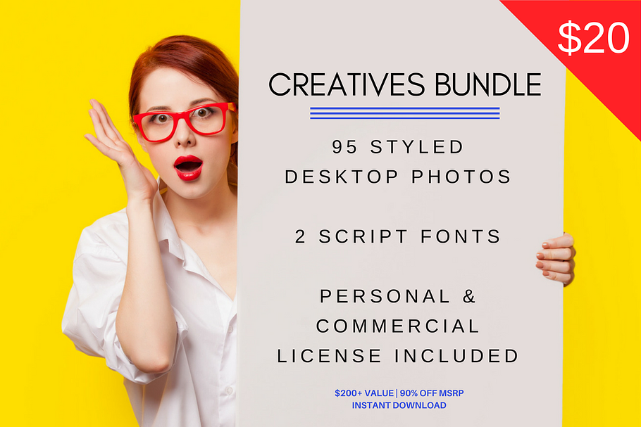 95 Images + 2 Fonts Creatives Bundle in Product Mockups - product preview 8