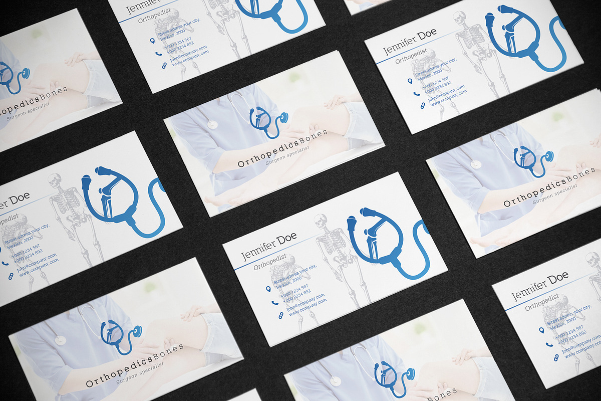Business Card Medical Orthopedist in Business Card Templates - product preview 8