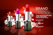 Lipstick cosmetic advertising background