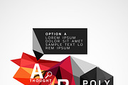 Vector low poly abstract infographics