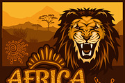 Africa - Ethnic poster. Vector illustration.