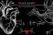 Black Heart- st'Valentine's Drwaings