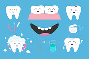 Tooth health icon set