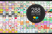 Mega bundle 288 cute patterns. 