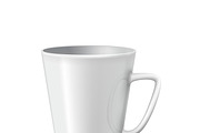 photorealistic white cup