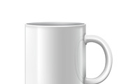 photorealistic white cup