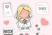 Bachelorette or wedding party stickers.