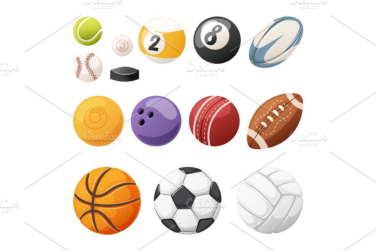 Set of balls isolated vector. in Illustrations - product preview 8