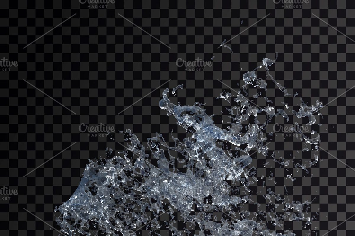 Water splash dark background in Illustrations - product preview 8