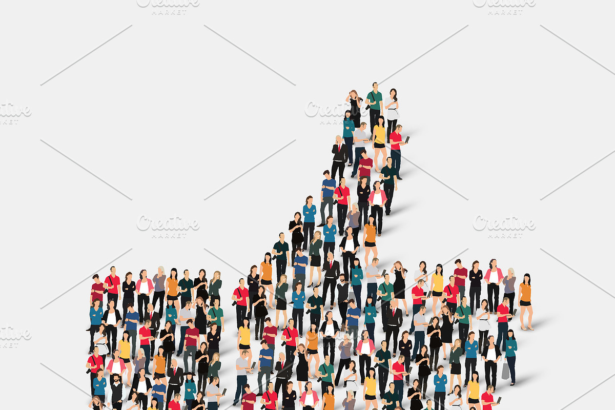 people like crowd vector in Illustrations - product preview 8