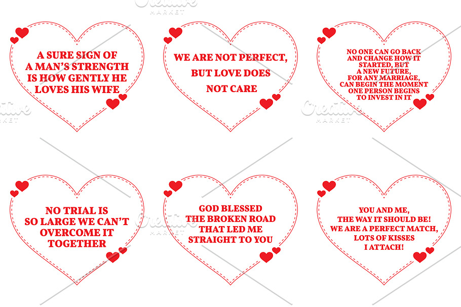 Nine Love Quotes. Set 22/26 in Illustrations - product preview 8