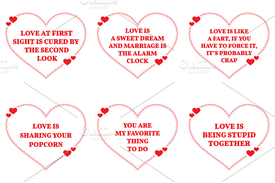 Nine Love Quotes. Set 24/26 in Illustrations - product preview 8