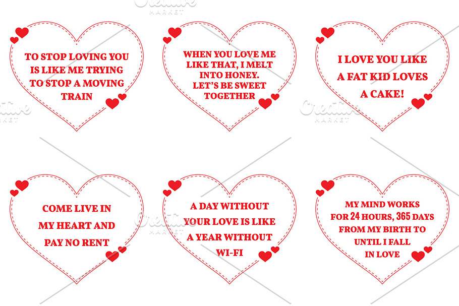 Nine Love Quotes. Set 25/26 in Illustrations - product preview 8