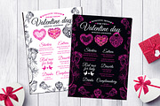 Valentine menu, restaurant flyer #43