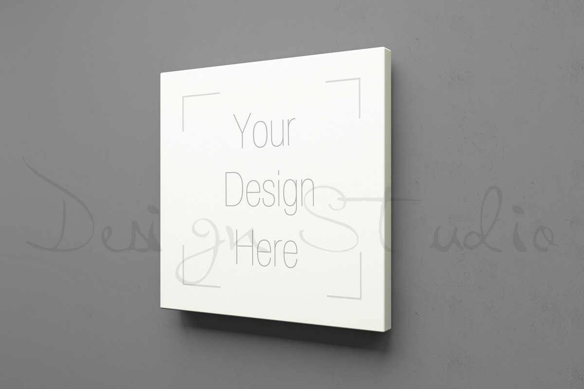 Canvas mockup(SQ) ,Smart object PSD in Print Mockups - product preview 8