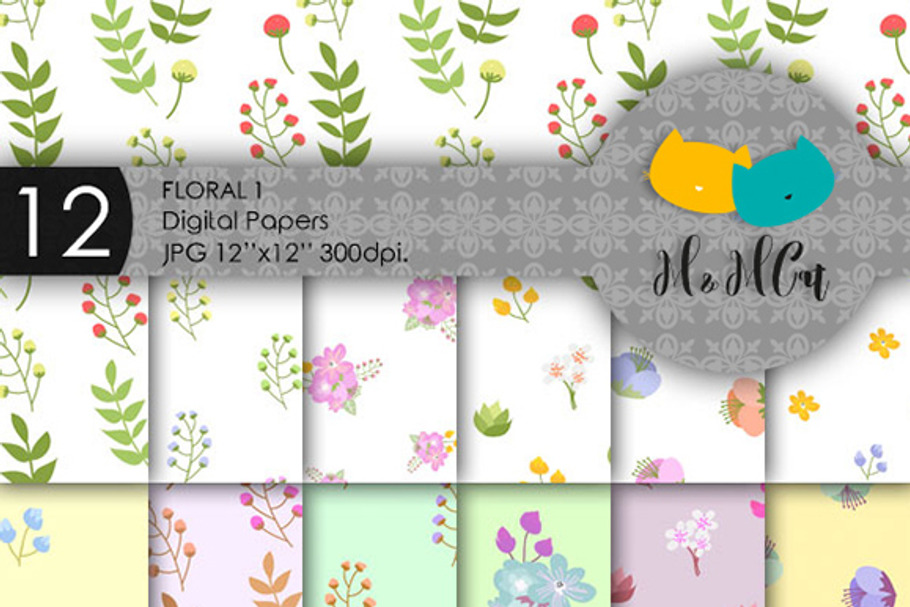 Floral patterns bundle.