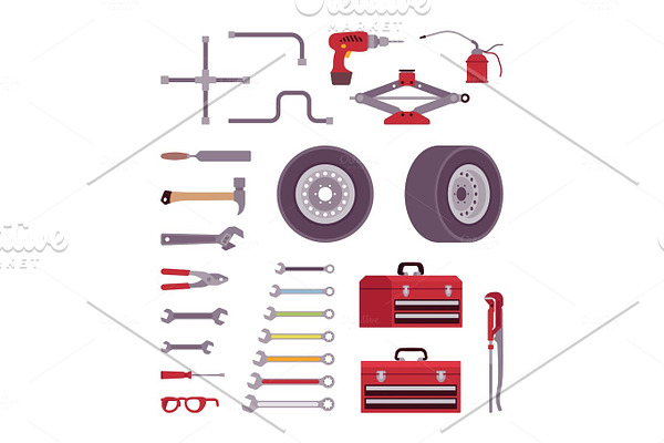 Set of car toolls